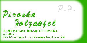 piroska holzapfel business card